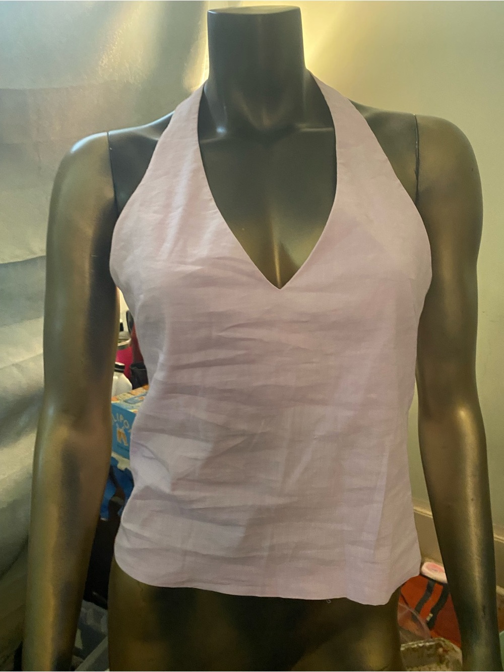 Theory Lavender Halter V-Neck Camisole